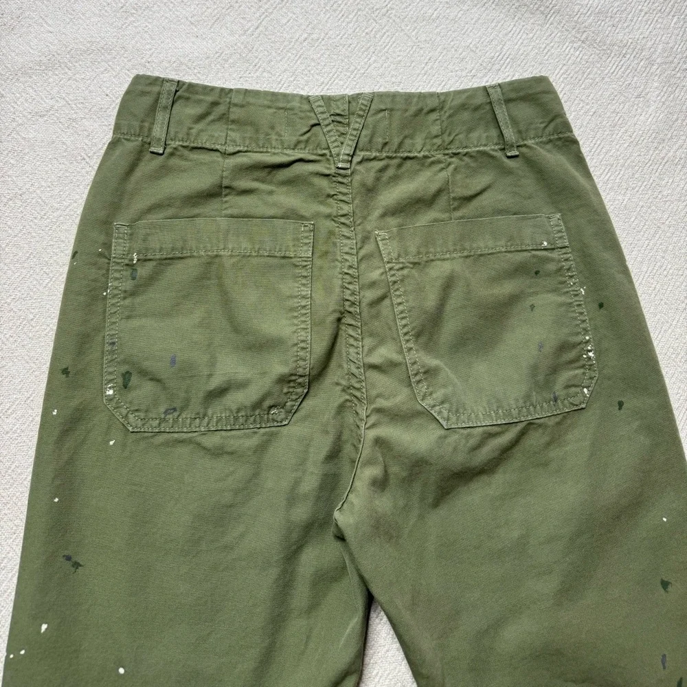 Veronica Beard Arya Jeans Paint Splash Clover Oliver Green Crop 25 - Picture 10 of 10